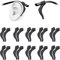 AFCJLTO Ferma Occhiali in Silicone - 20 Pezzi Nero Antiscivolo, Reggi Occhiali con Ganci Ear Grips per Occhiali da Sole e Occhiali, che forniscono una presa salda e confortevole