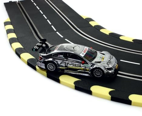 Overdrive-Racing Curbs für Carrera 124 132 EVO '2 Meter Schwarz-Gelb' Randstreifen Randsteine Slotcar Bordstein Kurven Gerade