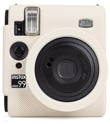 MUZIRI KINOKOO Silicone Case for Instax Mini 99 Camera, Ultra-Thin Soft Rubbber Fuji Mini 99 Protective Case, Anti-Scratch Slim Fit Lightweight Case for Instax Mini 99 Camera - White
