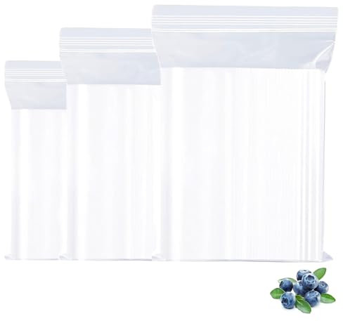 Eastrise Reusable Sandwich Bags - Zip Seal Food Storage Freezer Bags for Fruits, Meat, Grains, Vegetables, Candies (3 Sizes/65 Pcs)