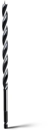 1/2 x 9 Auger Drill Bit for Wood,1/4 Quick Change Hex Shank Tri Flute Wood Drill Bit for Soft and Hard Wood,Plastic,Drywall and Composite Materials