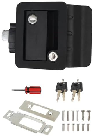 Verrou de porte de remorque de voyage avec pênes dormants Loquets d'entrée Résistant aux intempéries Serrure pour sécurité Installation facile avec clé