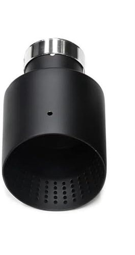 DZSQTUND Auspuffblenden 1 Stück Mattschwarzer Edelstahl-Schalldämpfer-Spitzenrohr Universal-Auspuffspitze Für VW Für GTI MK7 Für Golf 7 Auspuffdüse Auspuff Blende(ID63MMOD89MM)