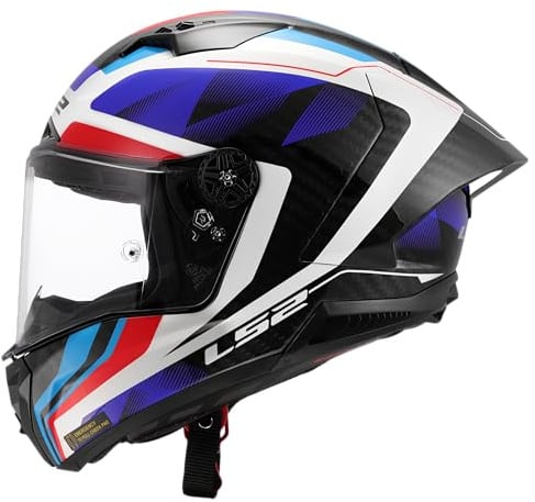 LS2, Integraler Motorradhelm THUNDER GP AERO RAUTE Gloss Blue Red, XS