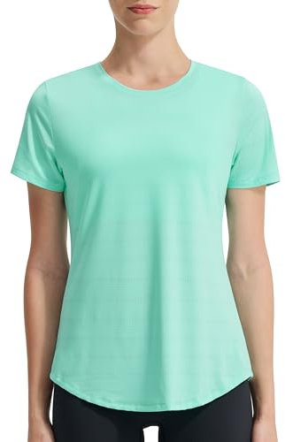 EZRUN Women's Workout Shirt Quick Dry Gym Athletic Running T-Shirts Short Sleeve Summer Swim Yoga Tops