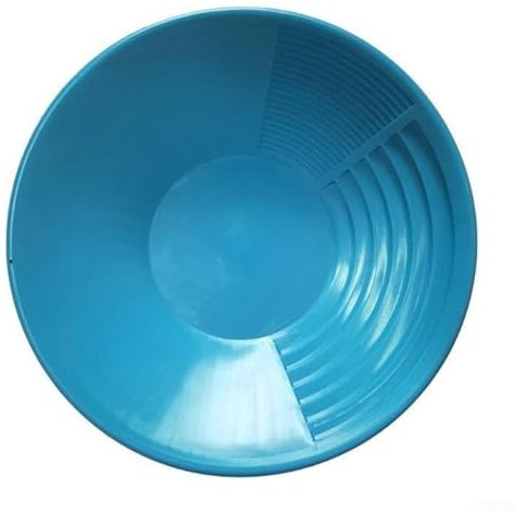 Panorámica plástica del oro de los 38CM, Nugget Mining Dragado Prospección Gold Pan Basin para arena Minería de oro Manual Lavado Equipo de panorama de oro (azul)