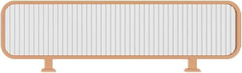 LwsCUiH Desktoppartition Trennwände aus Edelstahl for Essbereiche, durchscheinende Trennwände for Arbeitsplatten mit niedrigen Abschirmungen for Bürorestaurants(Gold-2,35x100cm/13.77x39.37in)