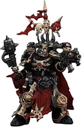 JOYTOY Warhammer 40k 1/18 Actionfigur Chaos Space Marines Black Legion Chosen Champion mit Bolter und Power Maul Sammlerstück Spielzeug für Kinder ab 15 Jahren und Erwachsene 12,6 cm