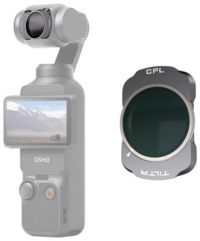 Tilta Pocket 4 Polarisationsfilter, Magnetischer CPL-Filter TF-OP3-POLA | Kompatibel mit DJI Osmo Pocket 3/4, Ultra-flaches Mehrzweckbeschichtetes optisches Glas