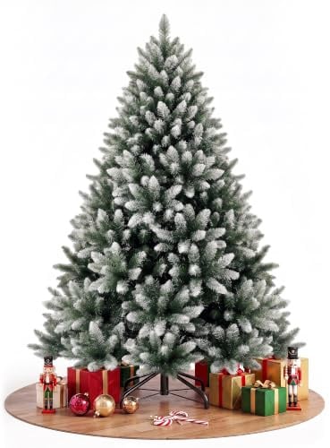 YOUDENOVA Künstlicher Weihnachtsbaum 210 cm | Premium Tannenbaum Künstlich mit Schnee - Naturgetreu | inkl. Metallständer