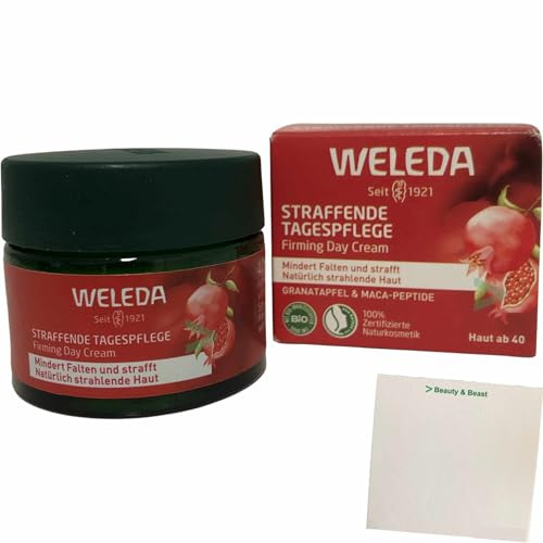 usy Bundle für Weleda Granatapfel & Maca Peptide Straffende Tagespflege (40ml Dose) + usy Block