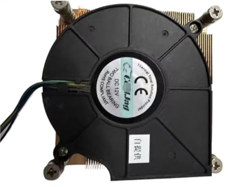 QAVLXIE 1 Unidad P4-478 de 4 Pines de refrigeración silenciosa for procesador 1U Socket 478 P4, CD, Ventilador de refrigeración del radiador de la CPU 478 con Silicona