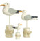 Möwe auf Poller, 14cm Maritime Dekoration Weiß