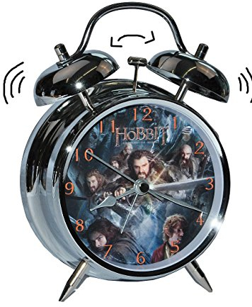 alles-meine.de GmbH Kinderwecker Hobbit - Herr der Ringe - für Kinder Metall großer Wecker Analog - Alarm Metallwecker - Jungen Mittelerde Hobbits