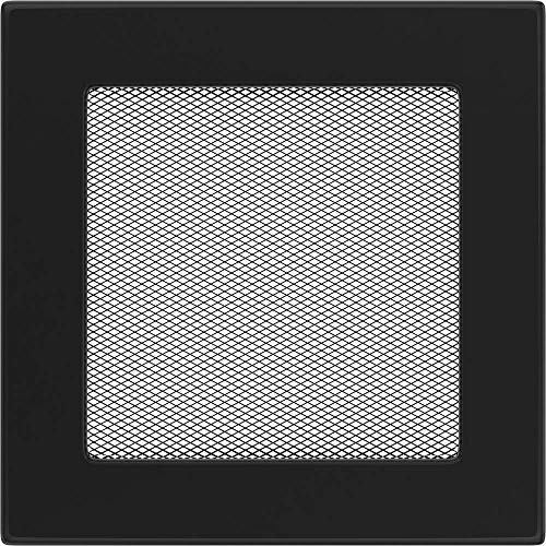 Griglia di ventilazione Kratki Griglia per caminetto 22 cm x 22 cm Nero con feritoie