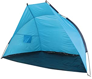 Mountain Warehouse Tente d’abris de Plage Protection UV - 200cm (L) X 120 cm (L) X 120 cm (H) Coupe-Vent Sun Tente, abri Soleil Polyester léger - pour la Plage Turquoise Taille Unique