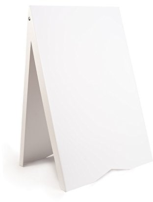 DWA Chevalet de trottoir Panneau/support d’affichage publicitaire 810 x 530 mm Blanc