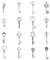 PandaHall 45~55 Stück Vintage Schlüssel Tibetischem Stil Schlüsselanhänger Deko Anhänger Schlüssel Halskette Charms für Halskette Herstellen Schmuck Basteln Hochzeit Deko, Antique Silver