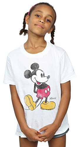 Disney Girls Mickey Mouse Classic Kick T-Shirt 12-13 Years White