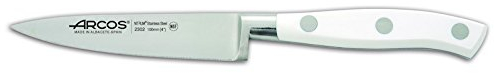 Arcos Serie Riviera Blanc - Cuchillo Mondador - Hoja de Acero Inoxidable Forjado NITRUM 100 mm - Mango de Polioximetileno (POM) Color Blanco