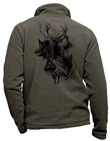 Polaire de Chasse Kaki personnalisé cerf - Affaire de Chasse Taille XL