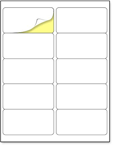 (2 x 4) 30 Sheets, Printable White Sticker Labels, Laser/Inkjet Printing - Matte, 10 per Page