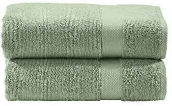 DONE Deluxe Duschtücher 2er Set Zwirnfrotier Weich Hautfreundlich 100% Baumwolle Iceberg Green 70x140cm, 550gr/m²