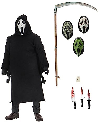 NECA Figura acción Ghostface 18cm | Scream - Figura de acción Ultimate de 7 pulgadas - Cara fantasma