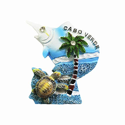Cape Verde 3D Fish Fridge Magnet Souvenir Gift,Handmade Home & Kitchen Decoration Cabo Verde Refrigerator Magnet Collection