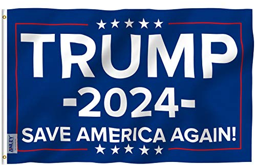 Anley Fly Breeze 3x5 Fuß Trump 2024 Flagge - Lebendige Farbe und Lichtschutz - Canvas Header und Doppelnähte - Save America Again Flaggen Polyester mit Messingösen 3 X 5 Ft
