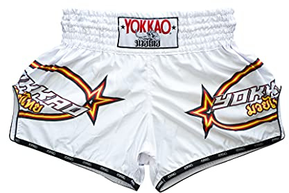 Yokkao Muay Thai CarbonFit Vertical Shorts - White - M