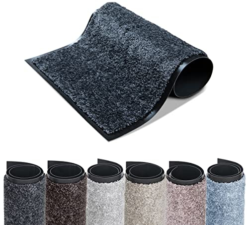 Studio M Fußmatte grau innen 40X60 cm OPTICLEAN - Schmutzfangmatte - rutschfeste Matte Grau/Anthrazit