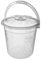 Easy Shopping® 5L 10L 15L 20L Clear Plastic Bucket with Lid and Carry Handle Storage Unit Container Bin (10 Litre)
