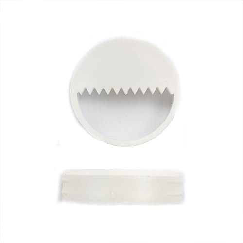10-er Set Einlass Kunststoff Aufhänger Set Schrankhalter Bildanhänger Möbel-Aufhänger rund Holz-Bilderrahmen zum Einbohren weiß (20x8mm)