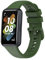 Yikamosi Correa Compatible con Huawei Band 7,liberación rápida Silicona Suave Cierre de Acero Inoxidable Correas de Repuesto para Huawei Band 7,Verde Ejercito