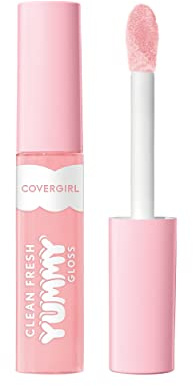 COVERGIRL Clean Fresh Yummy Lip Gloss, Sheer, Natural Scents, Vegan Formula - 650 Coconuts About You, 0.33 fl oz