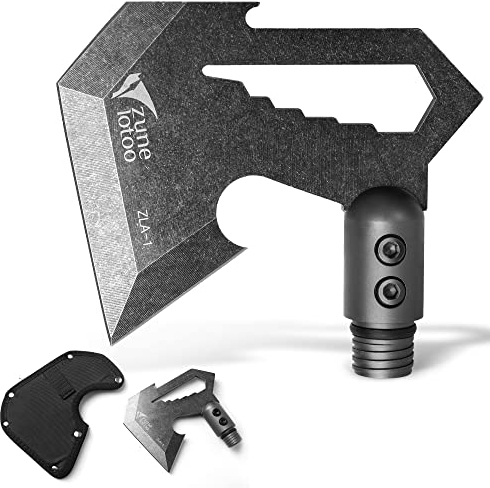 Zune Lotoo Cabeza de Hacha de Camping, Cabeza de Hacha de Supervivencia para Pala Plegable, ZLA Accesorio de Hacha para Pala Multiuso de Annihilate F-A3 (Sin Mango)