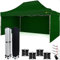 Economic Star Faltpavillon Wasserdicht mit 3 Seitenteile + 8 Partyzelt Heringe + Schutzhülse für Rennzelt, UV-Schutz 50+ Pop-Up Marktzelt (3x4,5, Grün)