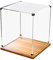 Ronyme Acryl Vitrine mit Holzsockel Mehrzweck Vitrine für Puppenschlafzimmer Modell, 35 cm x 30 cm x 15 cm