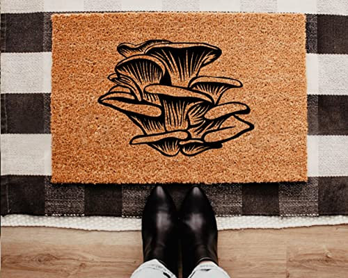 Ecosides Mushroom Close Up Doormat, Welcome Mushroom Doormats, Mushrooms Doormats, Mushroom Coir Mats, Welcome Funny Mushroom Door Mats