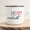 Huuraa Emaille Tasse Sylt verliebt Geschenk 300ml Vintage Sylt Geschenkidee