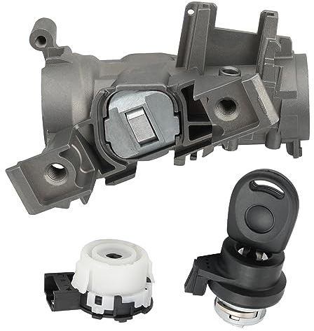 Commutateur d'allumage avec cylindre de serrure d'allumage Compatible avec VW Golf MK5 MK6 Audi A3 8P TT 8J Seat Leon 1P1 Skoda Octavia II 1Z 1K0905851B