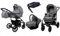 BabyLux® Kinderwagen Set 4 in 1 - Largo - incl. Babywanne, Buggy Sportsitz, Auto-Babyschale, ISOFIX-Basisstation - Autositz - Kinderwagenset - Kombikinderwagen mit Wickeltasche usw.