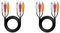 NANOCABLE 10.24.0802 - Cable de audio video 3 RCA, 3xRCA/M-3xRCA/M, macho-macho, negro, 1.8mts (Paquete de 2)