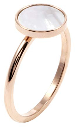 Happiness Boutique Zierlicher Ring Mit Kreis | Minimalistischer Edelstahlschmuck in Pastellfarbe | Wasserfester Ring in Gold, Rosegold, Silber