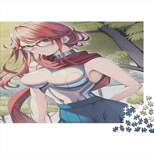 AI Anime Girls 1000 Teile Jigsaw Puzzles Für Erwachsene Schwieriges Schweres Sexy Jigsaw Puzzle Für Frauen Männer Premium Präzise Interlocking Herausforderndes Spiel Lernspiel 1000pcs (75x50cm)