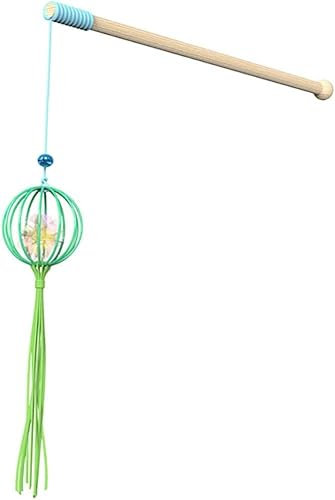 Train Toys Lantern Cat Teaser Pets Toys Catnip Toy Catnip Cat Toys Cat Teaser Spring Cat Toy Wand Cat Toys Cat Teasing Rod Cat Plaything Yellow Paper Wooden Decorate Spring Toys pet toys (Color