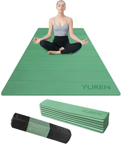 RYTMAT Yogamatte Faltbar 183×80cm Dicke 10mm Fitnessmatte Rutschfest Trainingsmatte Turnmatte Klappbar Leicht zu Verstauen und zu Tragen