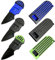 Leikurvo 3 Pcs Mini Messer Outdoor Metall Taschenmesser, 7.8CM EDC Messer Klein, Taschenmesser, Mini Buschcraft feststehendes Messer mit Kunststoffe Scheide, Tragbar Messer Kleines