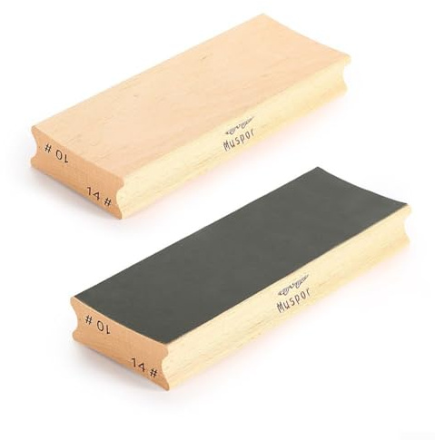 Blocco levigante per il raggio della tastiera di chitarra e basso, blocco di levigatura bidirezionale per livellamento dei tasti di chitarra e basso, strumento da liutaio (10# 14#)
